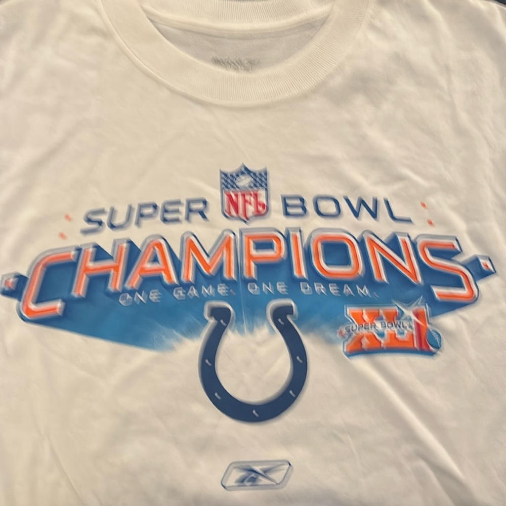NFL Super Bowl XLI Colts Champions Short sleeve T-Shirt Size XXL